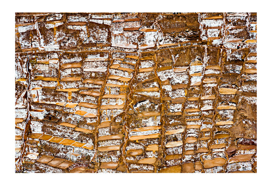 An Inca salt mine made up of salty spring water ponds evaporating. Maras, Peru.